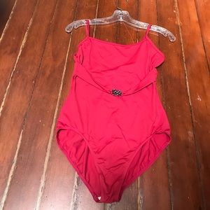Mirella red dance leotard